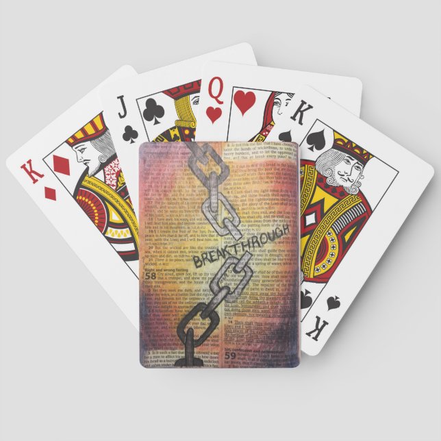 Baralho Isaiah 58:5-6 - "Breakthrough" (Verso)