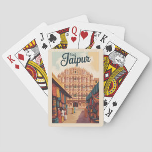 Baralho Jaipur India Hawa Mahal Ilustração Viagem Art