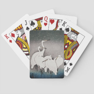 Baralho Japonês Egreans Bird Winter Snow Art