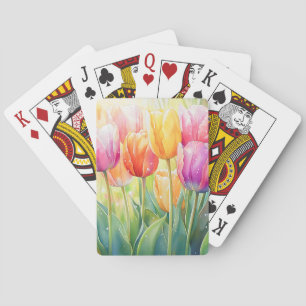 Baralho Jardim de Tulipas de Primavera de Aquecedora