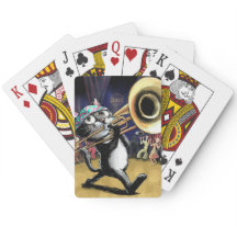 Jazz Cat tocando música no Trombone