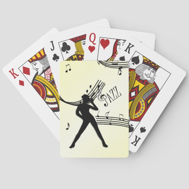 Baralho Jazz Dance Yellow Music Bicycle Play Cards (Verso)