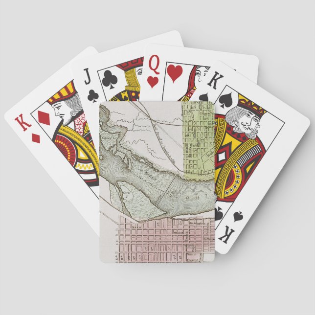 BARALHO JEFFERSONVILLE, INDIANA: MAPA (Verso)