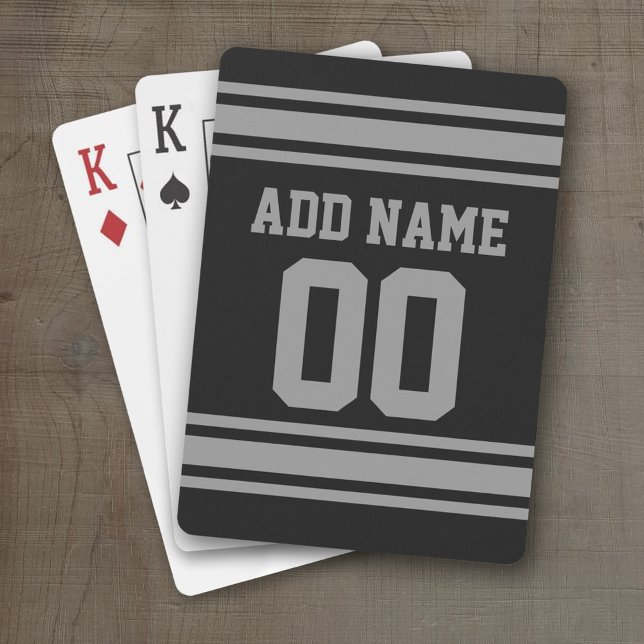 Baralho Jérsei do futebol - personalize com sua informação (Personalized Playing Cards - Sports Jersey Design)
