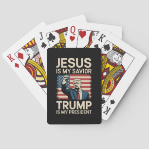 Baralho Jesus É Meu Salvador Trump É Meu Presidente 47 EUA