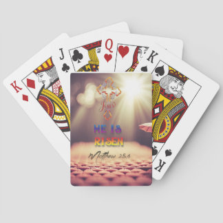 Baralho Jesus Ouro Cross Ele Está Risen Matthew 28:6