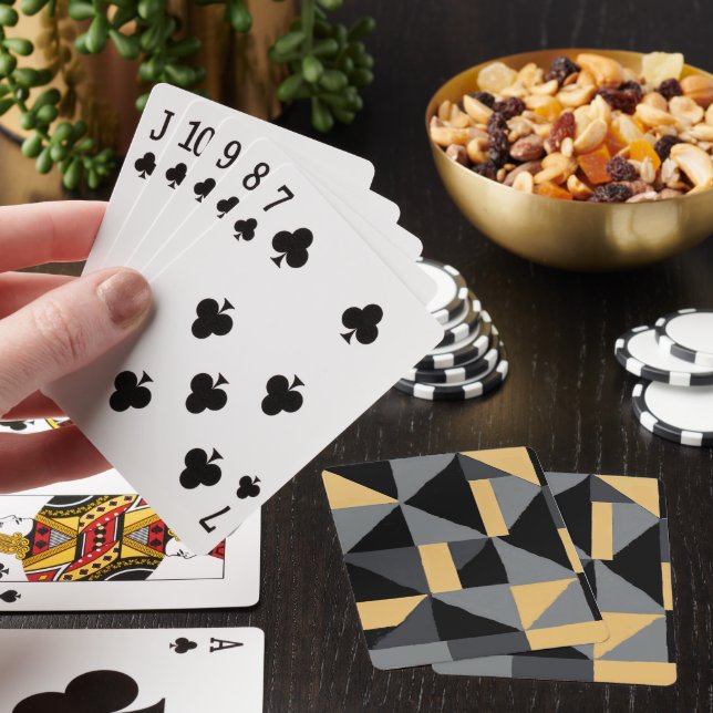 Baralho Jeu de Cartes – Géométrie Noir et Or (In situ)