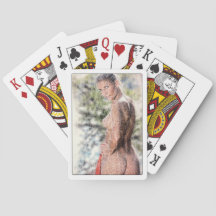 Jeu de cartes , Nu vintage féminin topless