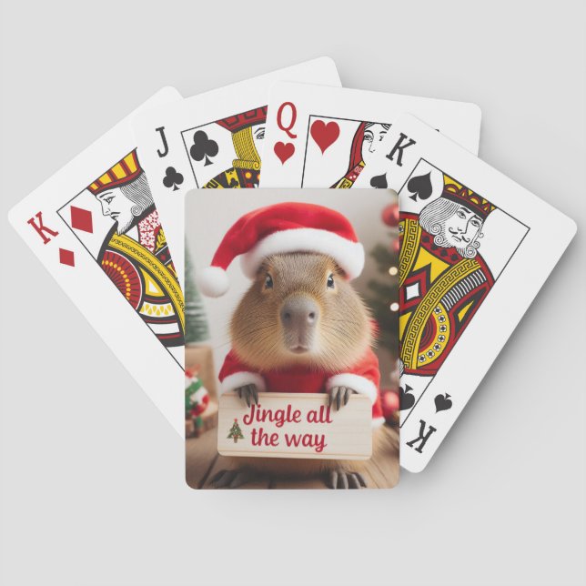 Baralho Jingle All Way Christmas Capybara Playing Card (Verso)