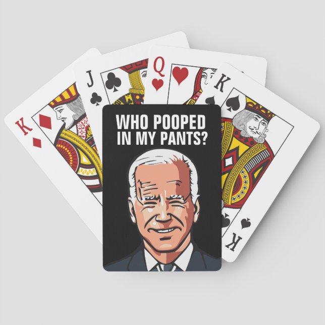 BARALHO JOE BIDEN ENGRAÇADO QUE POPOU? PLACAS DE REPRODUÇÃ (Verso)