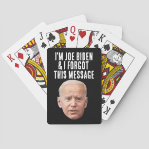 BARALHO JOE BIDEN FUNNY ESQUECEU CARTÕES DE REPRODUÇÃO DE 