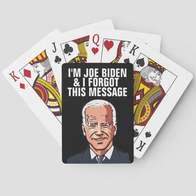 BARALHO JOE BIDEN FUNNY ESQUECEU CARTÕES DE REPRODUÇÃO DE  (Verso)