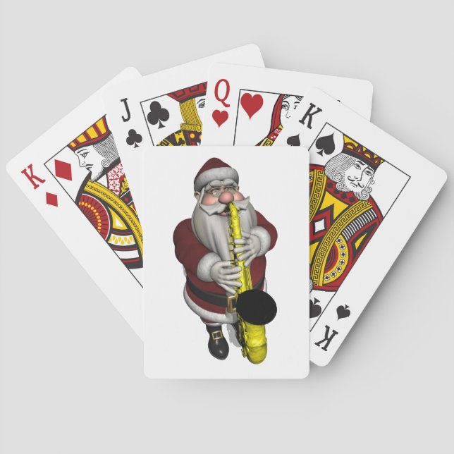 Baralho Jogador saxofone do Papai Noel (Verso)