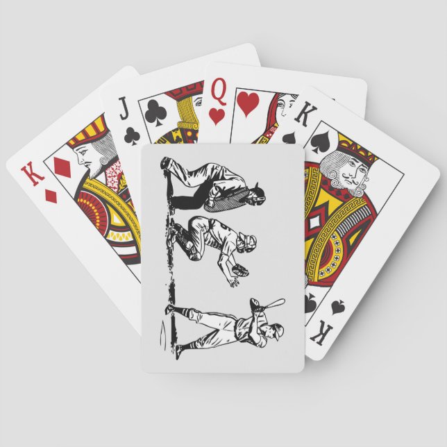 Baralho Jogadores de beisebol legal no Bat Sketch (Verso)