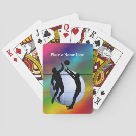 Baralho Jogadores de vôlei e personalizam a bola