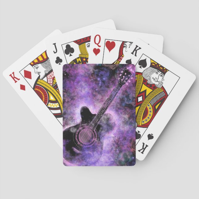 Baralho Jogando Cartas com Guitarra (Verso)