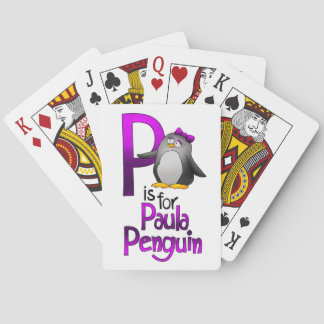 Baralho Jogando cartas, P é para Paula Penguin