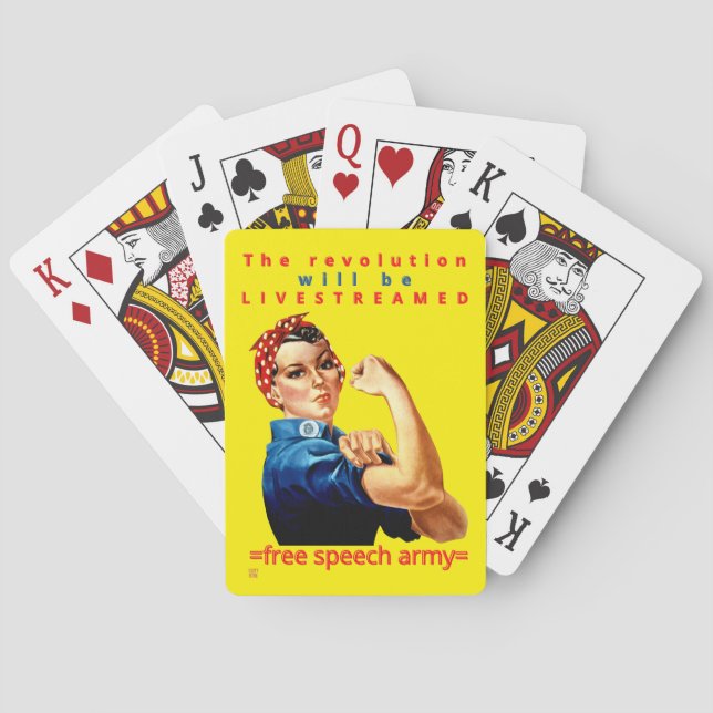 Baralho jogar cartas "A REVOLUÇÃO..." (Verso)