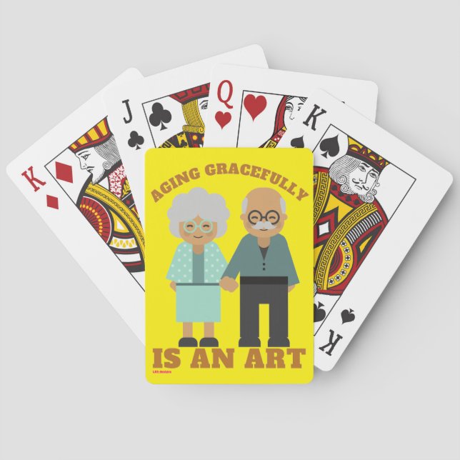 Baralho jogar cartas "ENVELHECIMENTO GRAVE..." (Verso)