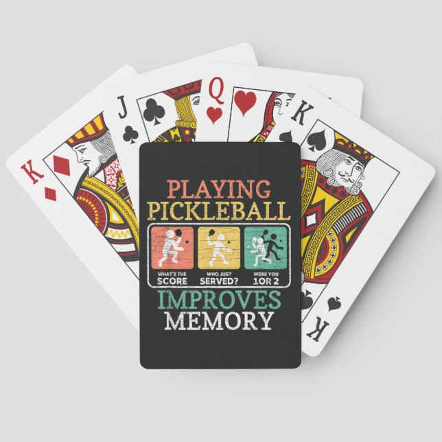 Baralho Jogar Pickleball Melhora a Memória (Verso)