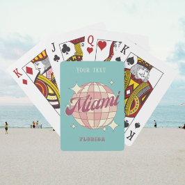 Baralho Jogo de férias na praia de Miami City Florida