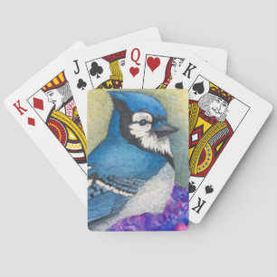 Baralho Jogo do Pássaro Presente Azul Jay Jogando Cartõe