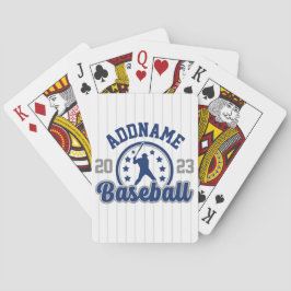 Baralho Jogo Jogador da Equipe Baseball de NOME Personaliz