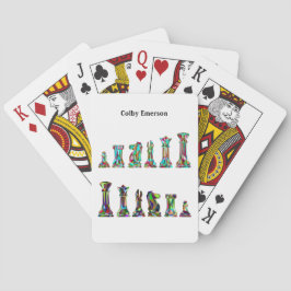 Baralho Jogo Jogadores - Conjunto de Peças do Rainbow Colo