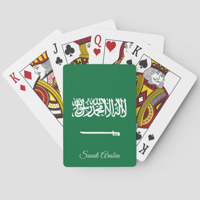 Baralho Jogos de Bandeira da Arábia Saudita jogando cartas (Verso)