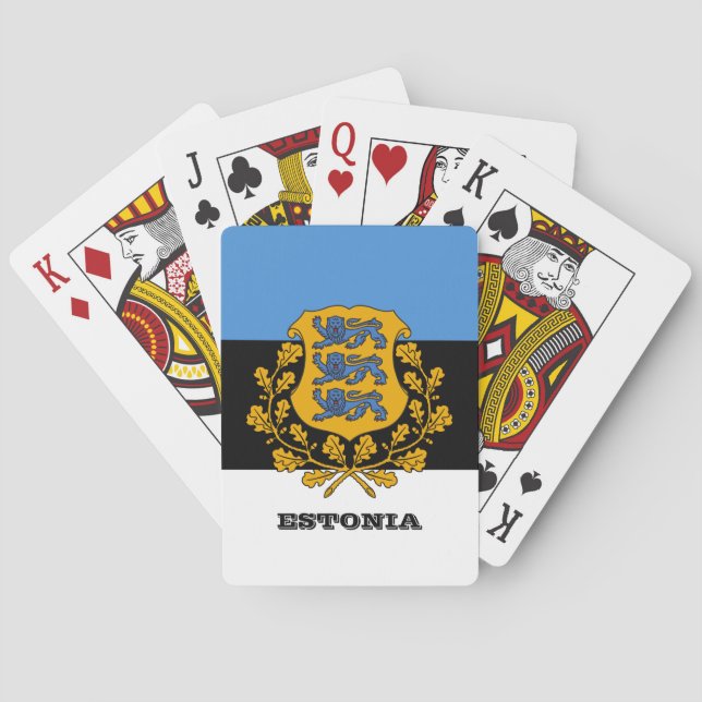 Baralho Jogos de Bandeira da Estônia (Verso)