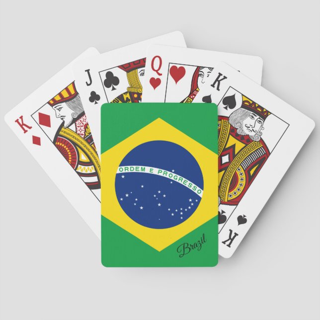 Baralho Jogos de Bandeira do Brasil (Verso)