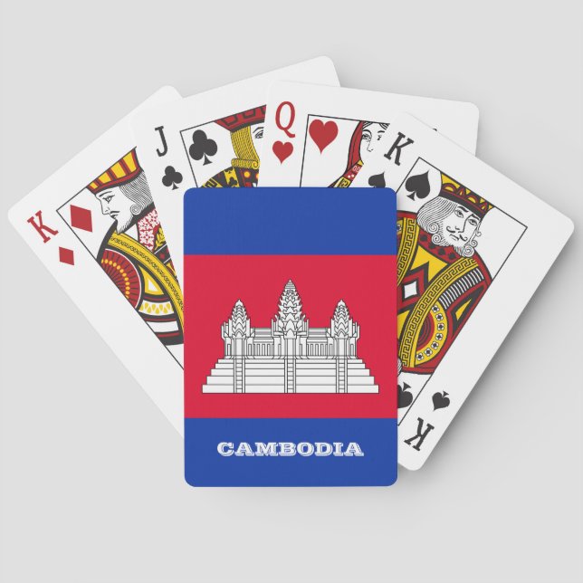Baralho Jogos de Bandeira do Camboja (Verso)
