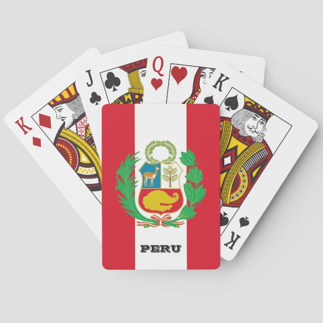 Baralho Jogos de Bandeira do Peru (Verso)