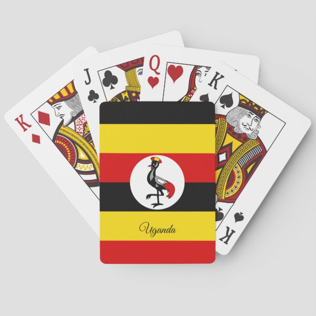 Baralho Jogos de Bandeira do Uganda (Verso)