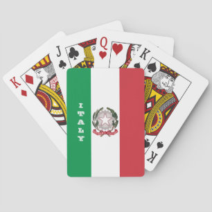 Baralho Jogos de bandeira italianos, Itália a jogar cartas