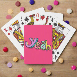 Baralho Jogos Legal, cor-de-rosa-negrito "YEAH"