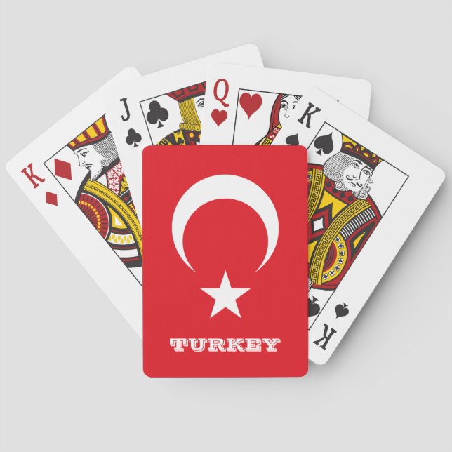 Baralho Jogos Turcos de Bandeira, Turquia Jogando Cartões (Verso)