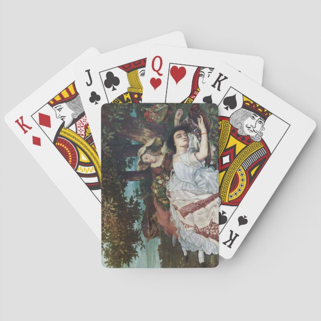 Baralho Jovens damas nas margens do Sena (Verão) (Verso)