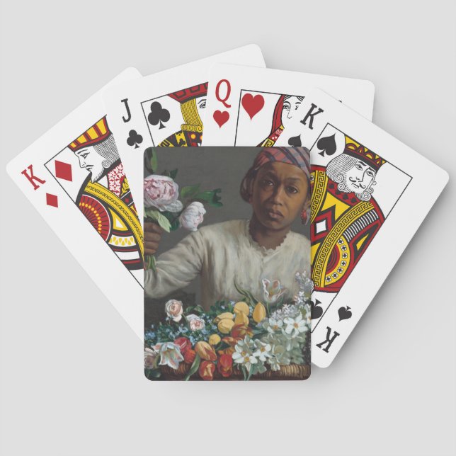 Baralho Jovens mulheres com peônias | Fré dé ric Bazille (Verso)