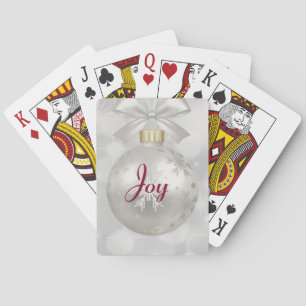 Baralho Joy Typografia com Bola de Natal Elegante