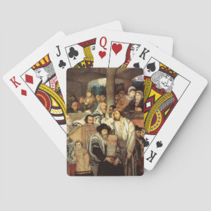 Baralho Judeus Rezando na Sinagoga em Yom Kippur