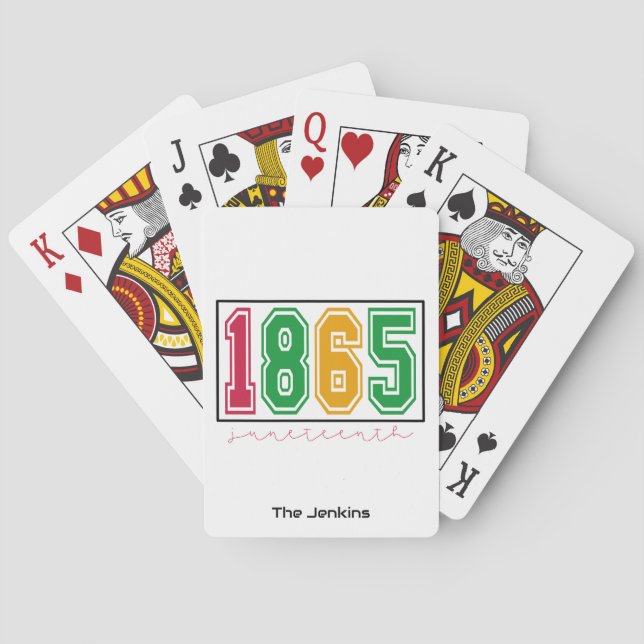 Baralho Juneteenth Personalizado - História Negra (Verso)