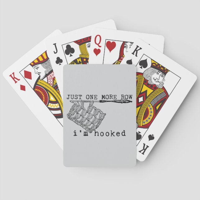Baralho Just One More Row I'm Hooked Crochet Hook and Yarn (Verso)