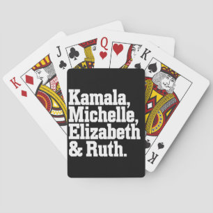 Baralho Kamala Política Feminista Michelle Elizabeth Ruth