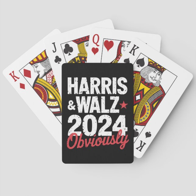 Baralho Kamala Walz Obviamente 2024 Harris Waltz 2024 (Verso)