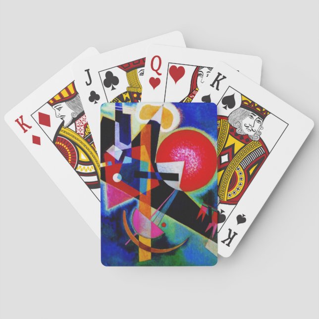 Baralho Kandinsky na pintura de Abstrato azul (Verso)