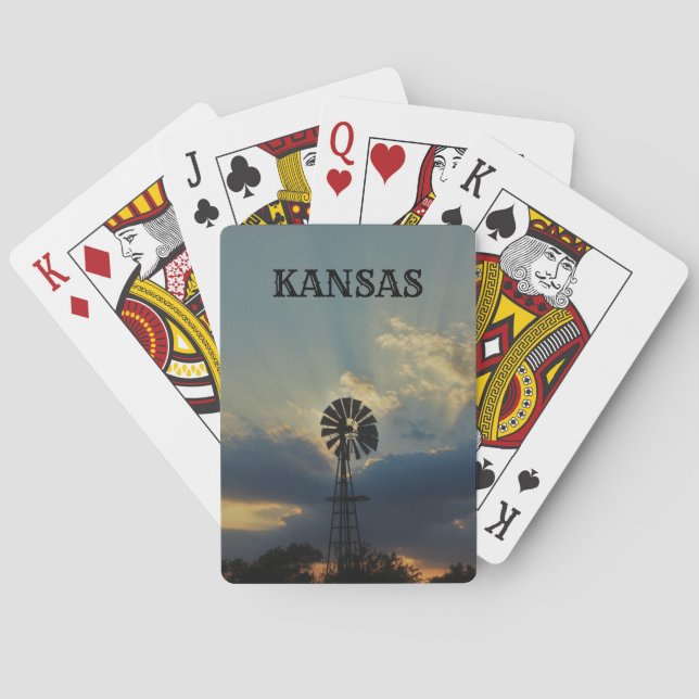 Baralho Kansas Sunset com Cartões de Jogada de Windmill (Verso)