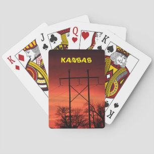 Baralho Kansas Sunset com Placa de Reprodução de Linhas de