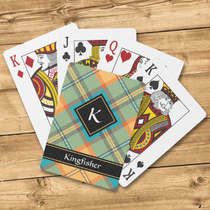 Baralho Kingfisher Tartan Jogando Cartões
