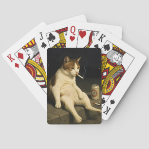 Baralho Kitten Gatinho Engraçado Fumando Gato Meme Geração
